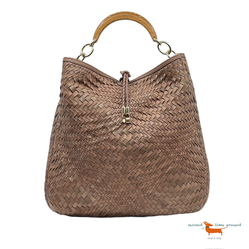 Salvatore Ferragamo Braided Calf Leather Bag