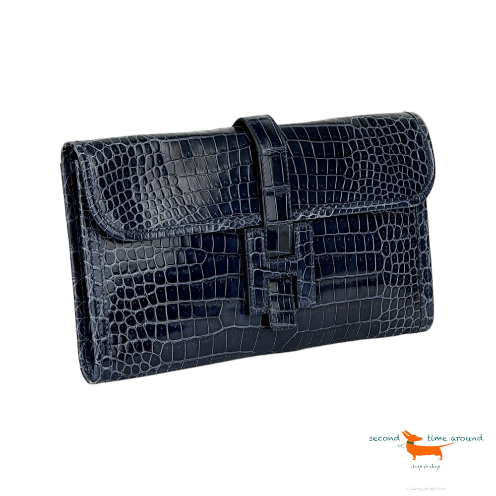 Hermès Jige 29 Crocodile Clutch