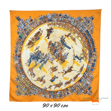 Hermes Silk Scarf Cirque Molier by Philippe Dumas