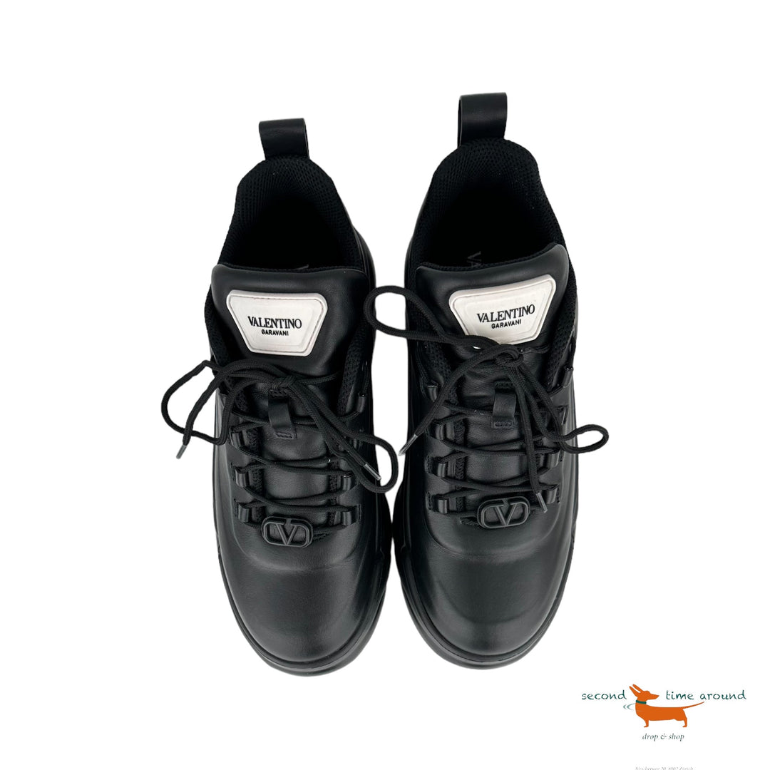 Valentino Garavani Black Platform Chunky Sneakers