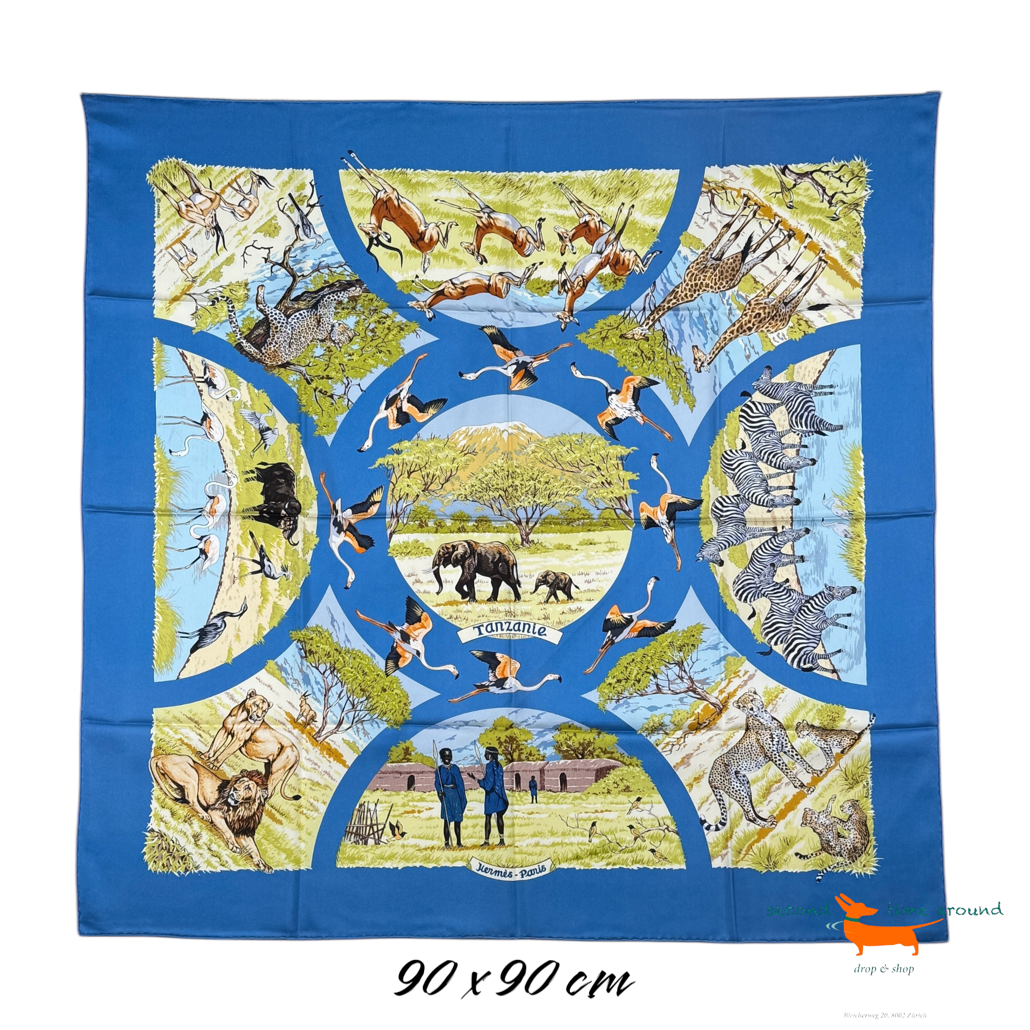 Hermes Silk Scarf Tanzanie by Robert Dallet