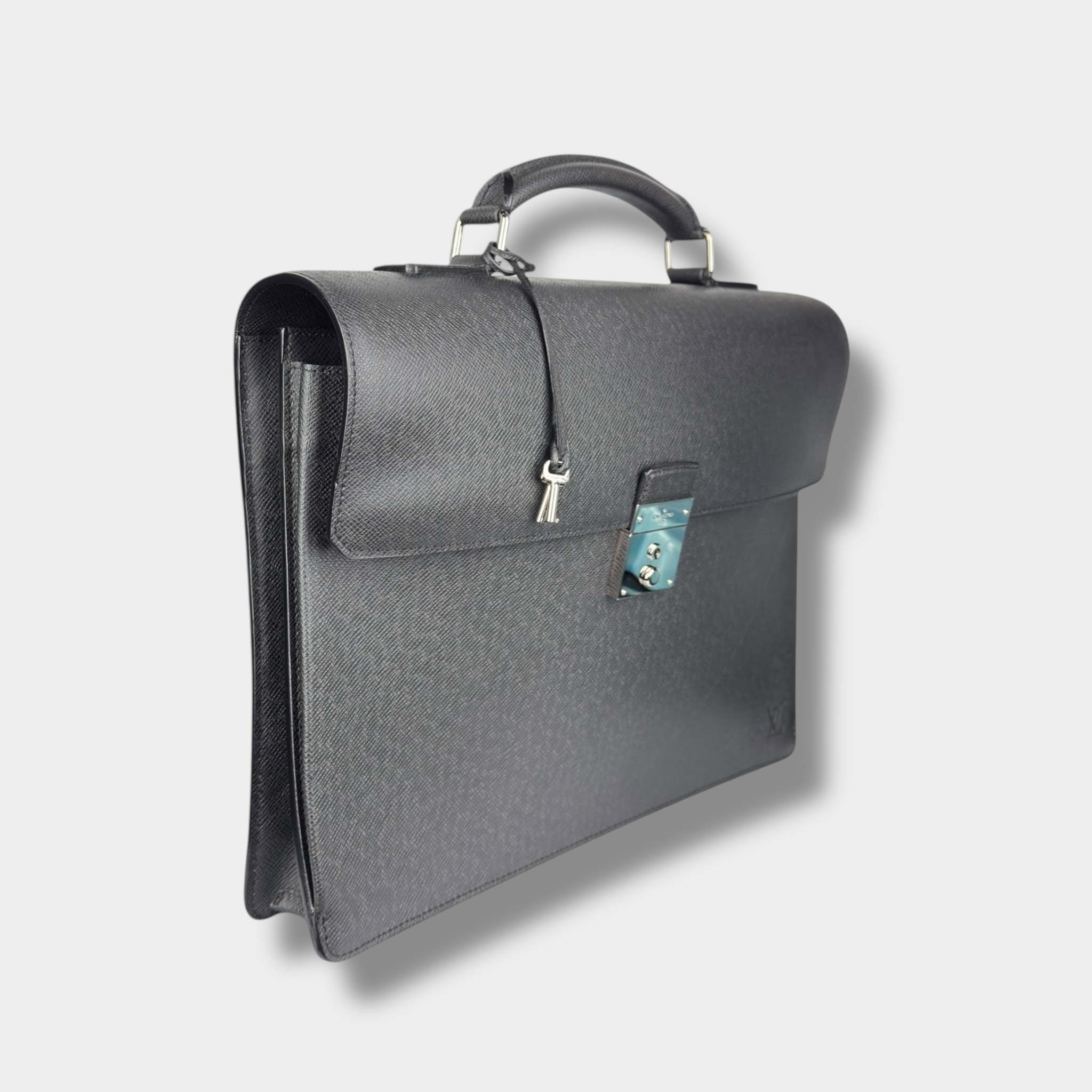 Louis Vuitton Black Taiga Leather Briefcase