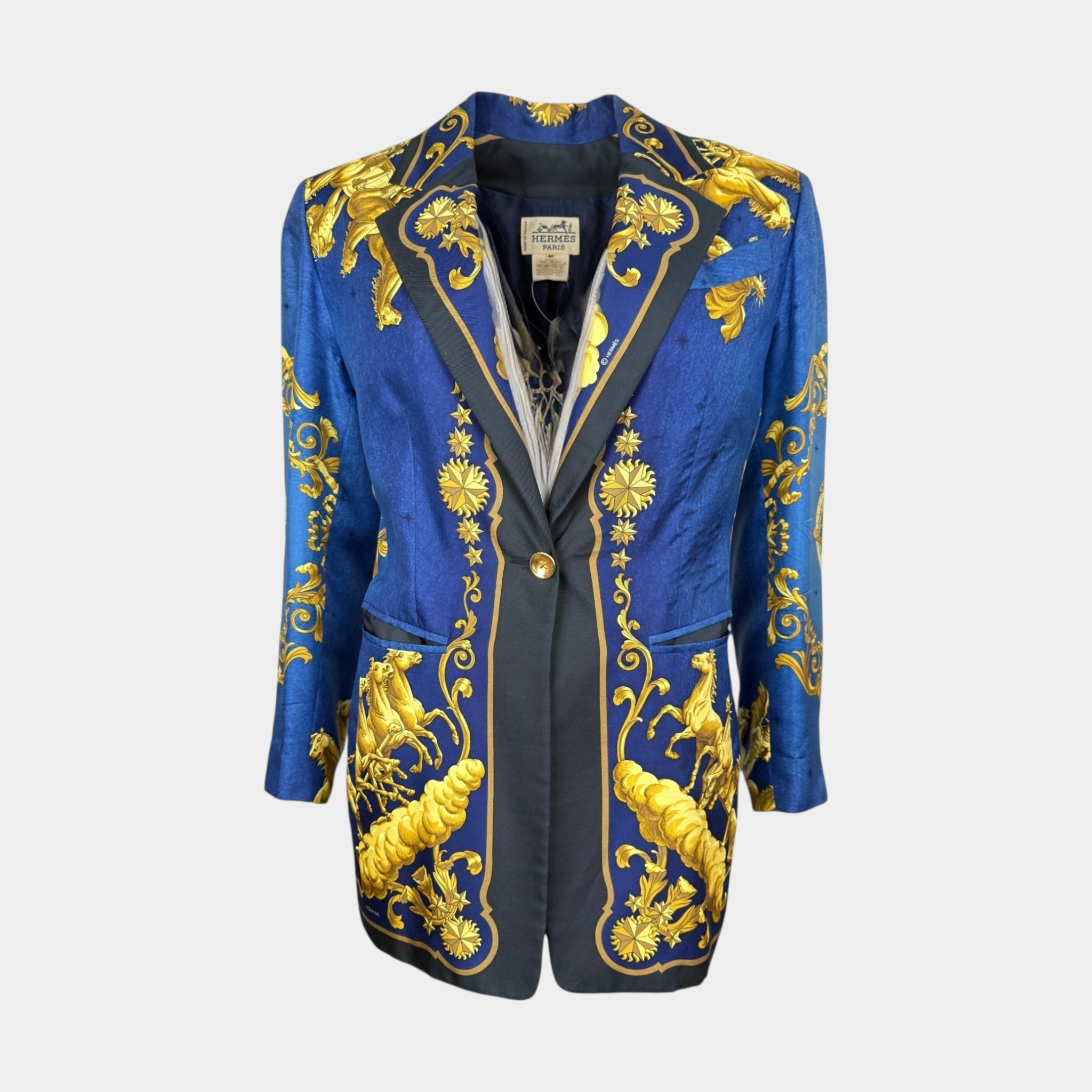 Hermes 1970's Vintage Silk Jacket