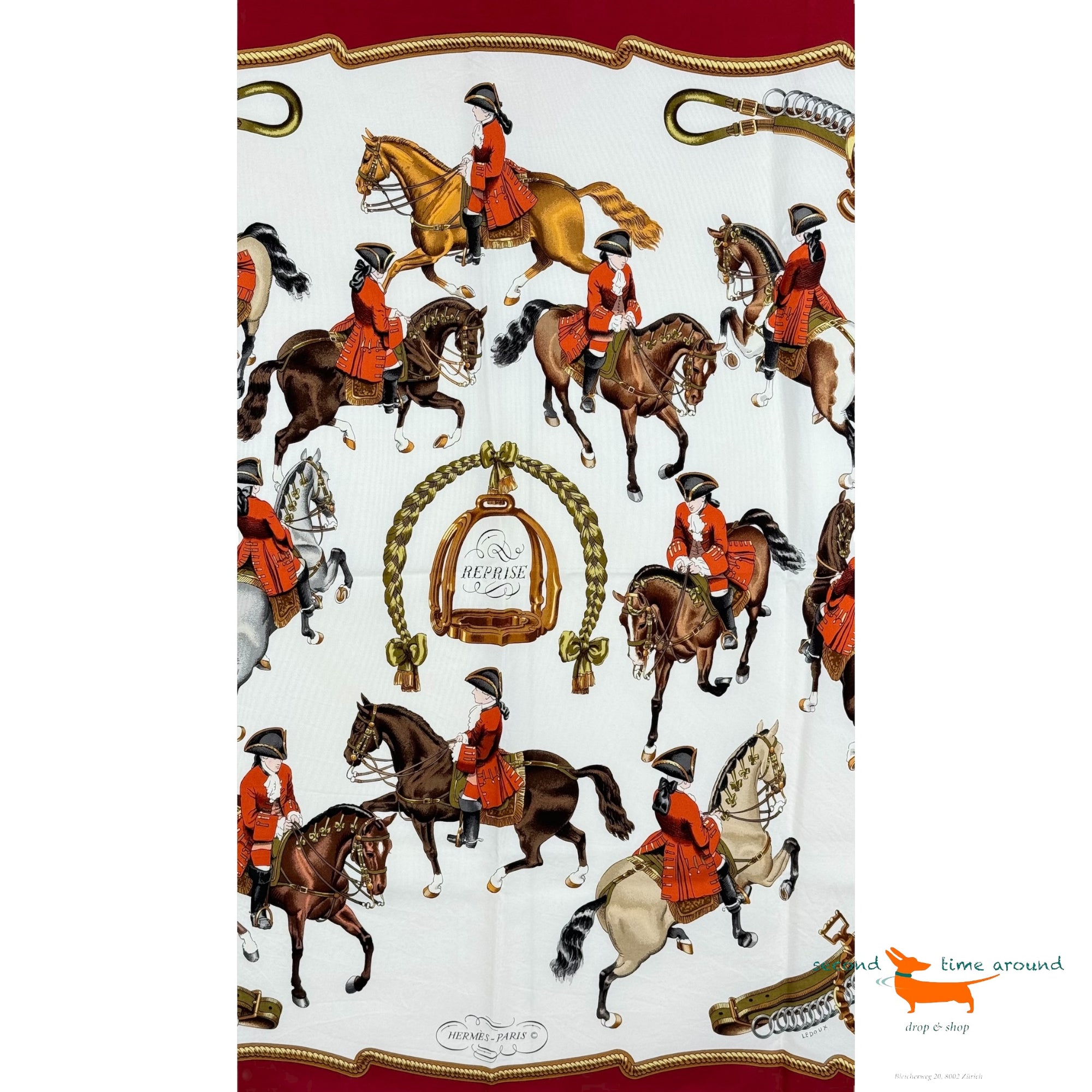 HERMÈS Silk Scarf Repriseby Philippe Ledoux 1970