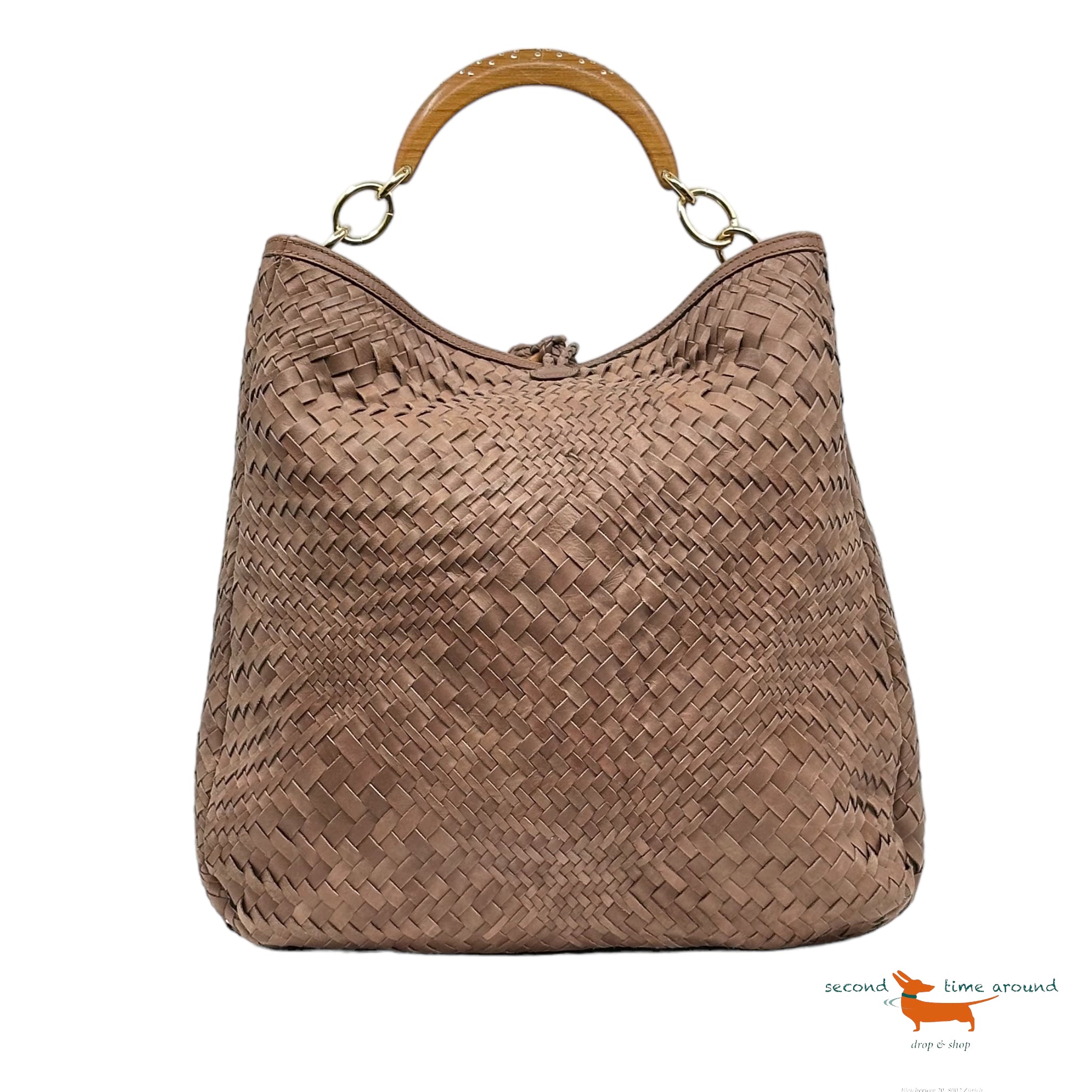 Salvatore Ferragamo Braided Calf Leather Bag