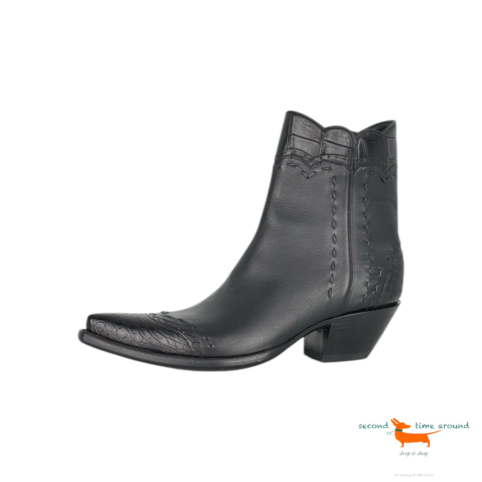 Stallion Calf Alligator Boots
