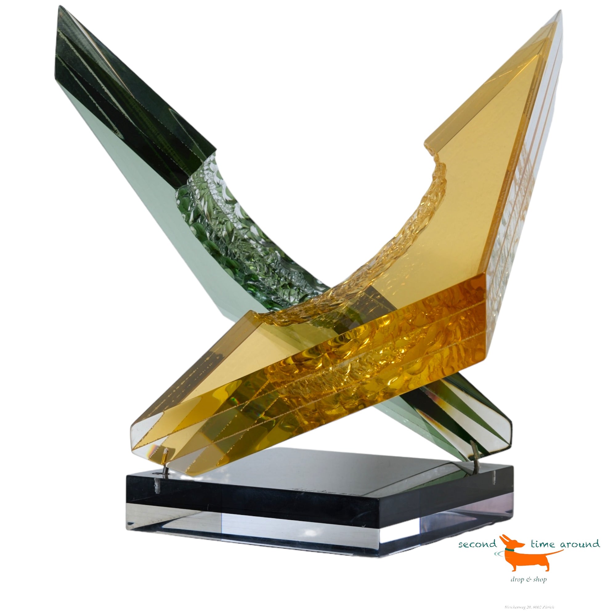 Michael George Lucite Acrylic Table Sculpture