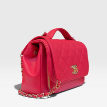 Chanel Red Quilted Caviar Medium Affinity Flap Bag