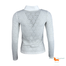 Chanel White Lace Ruffled Blouse