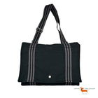 Hermes Black Toile Canvas Herline Messenger Bag