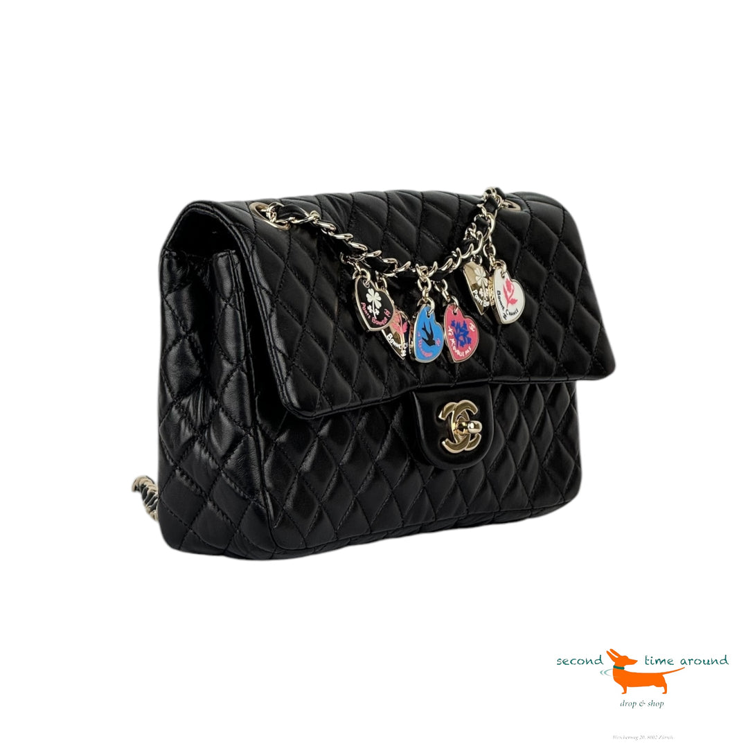 Chanel Quilted Lambskin Valentine Single Flap Bag