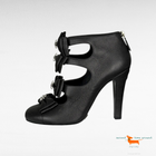 Chanel Buffalo Glitter Crystal Star Bow Pumps Black