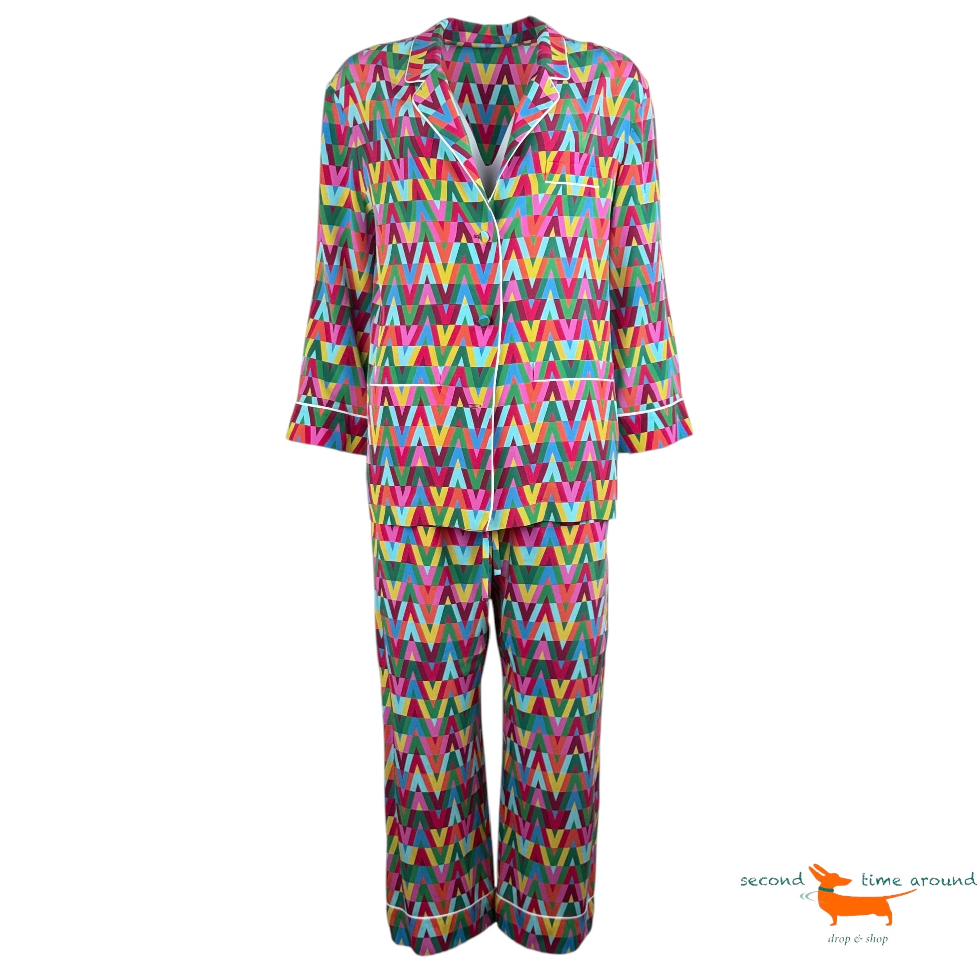 Valentino Silk Pyjama Style Suit