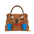 Hermès Limited Edition Gold , Bleu Zanzibar, Rose Texas  And Jaune Milton Epsom Quelle Idole Kelly Doll Picto Palladium Hardware Bag