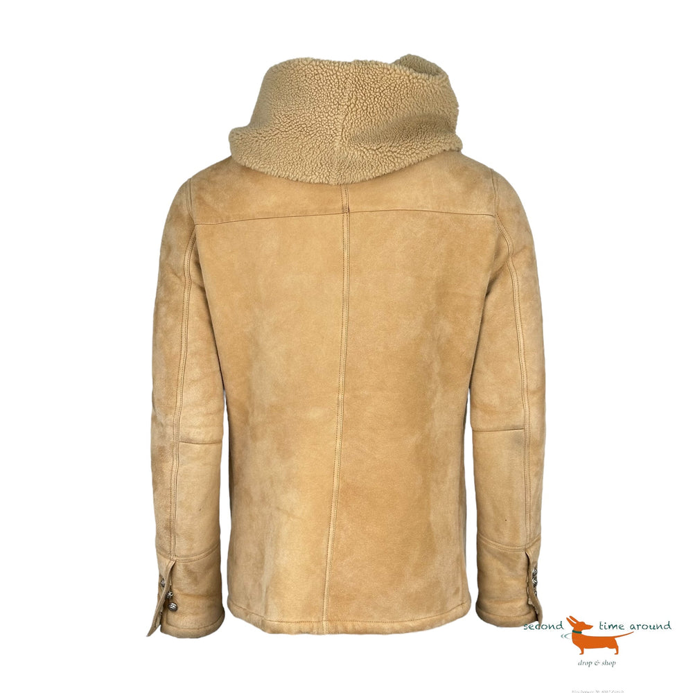 Balmain Hoodet Shearling Jacket