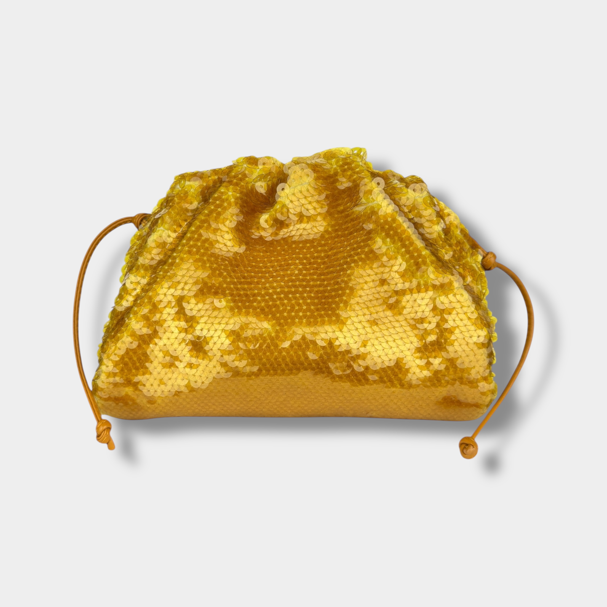 Bottega Venetta Sequin The Mini Pouch Honeycomb Bag