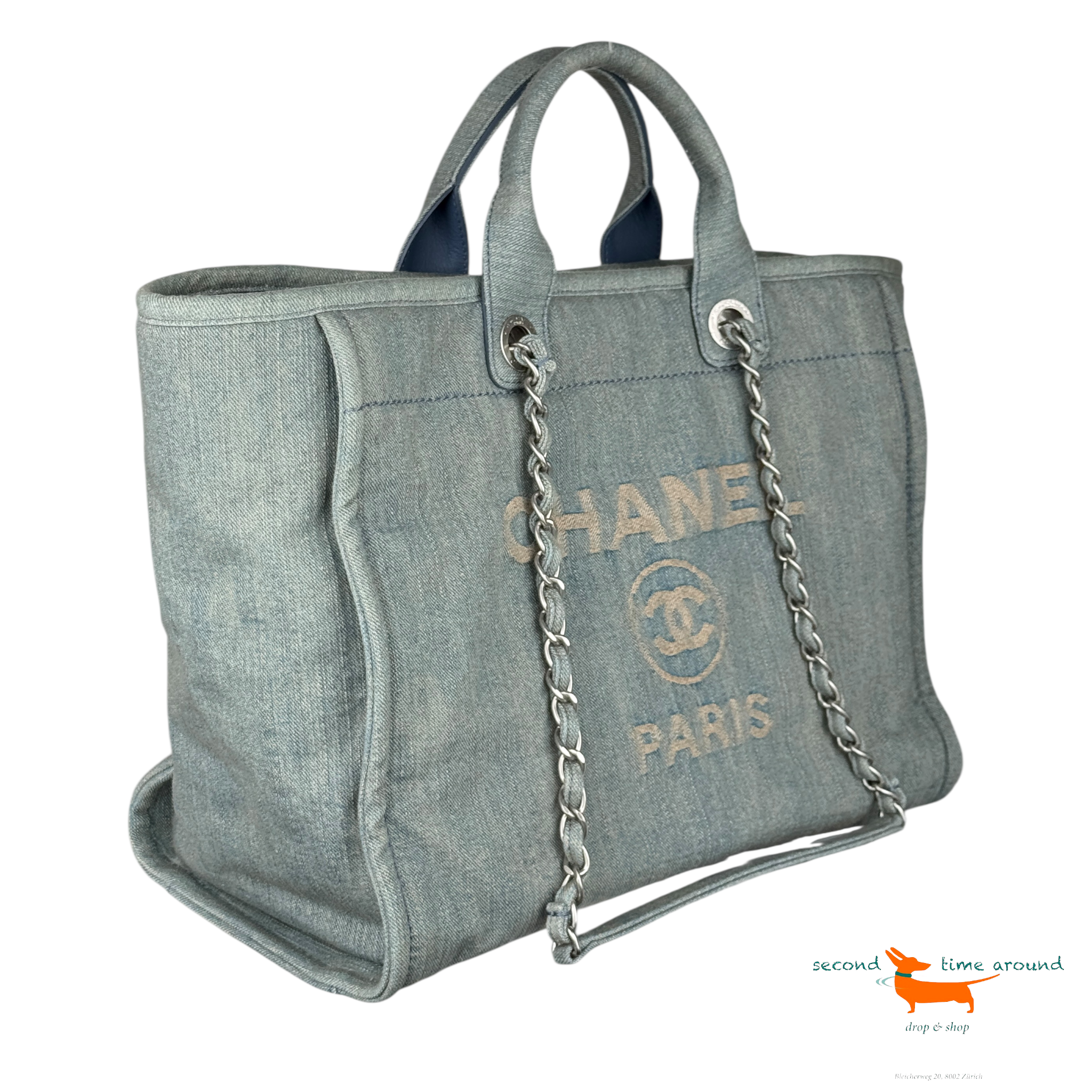 Chanel Deauville Denim Tote Bag