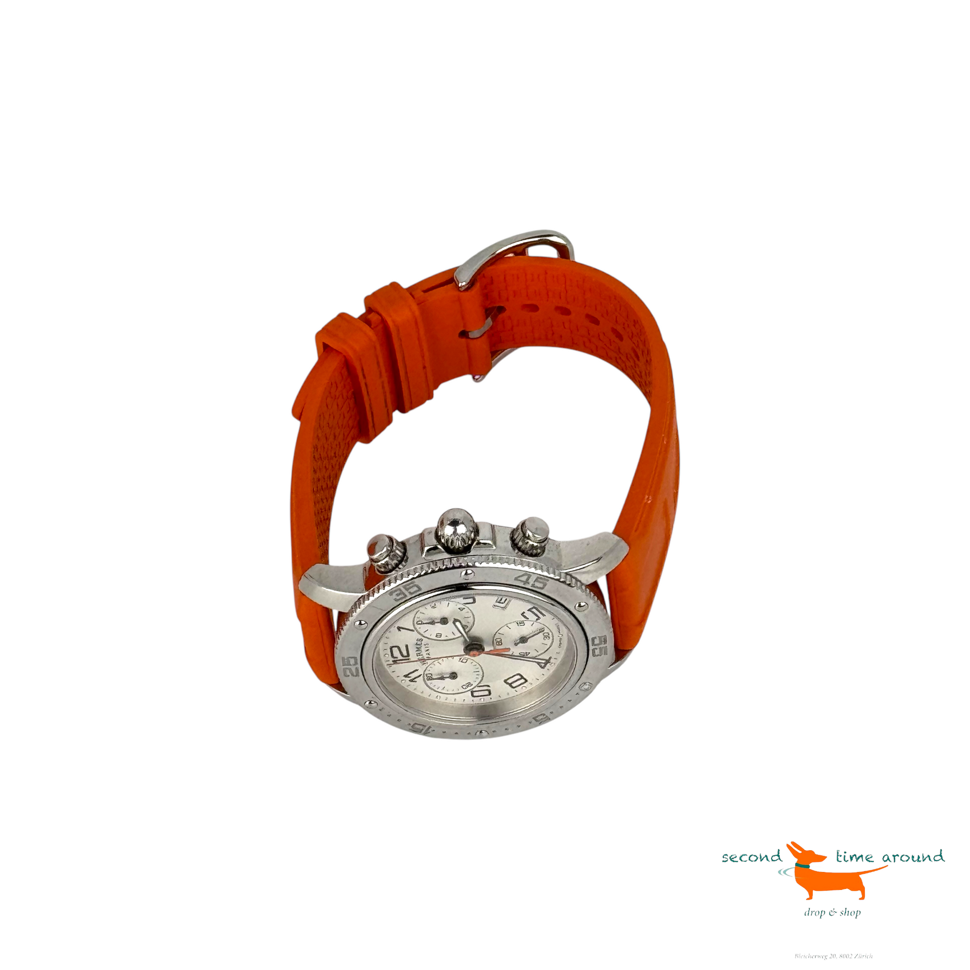 Hermes Clipper gm cp2.410 Chrono 36mm Quartz Acier Caoutchou Clipper GM Watch