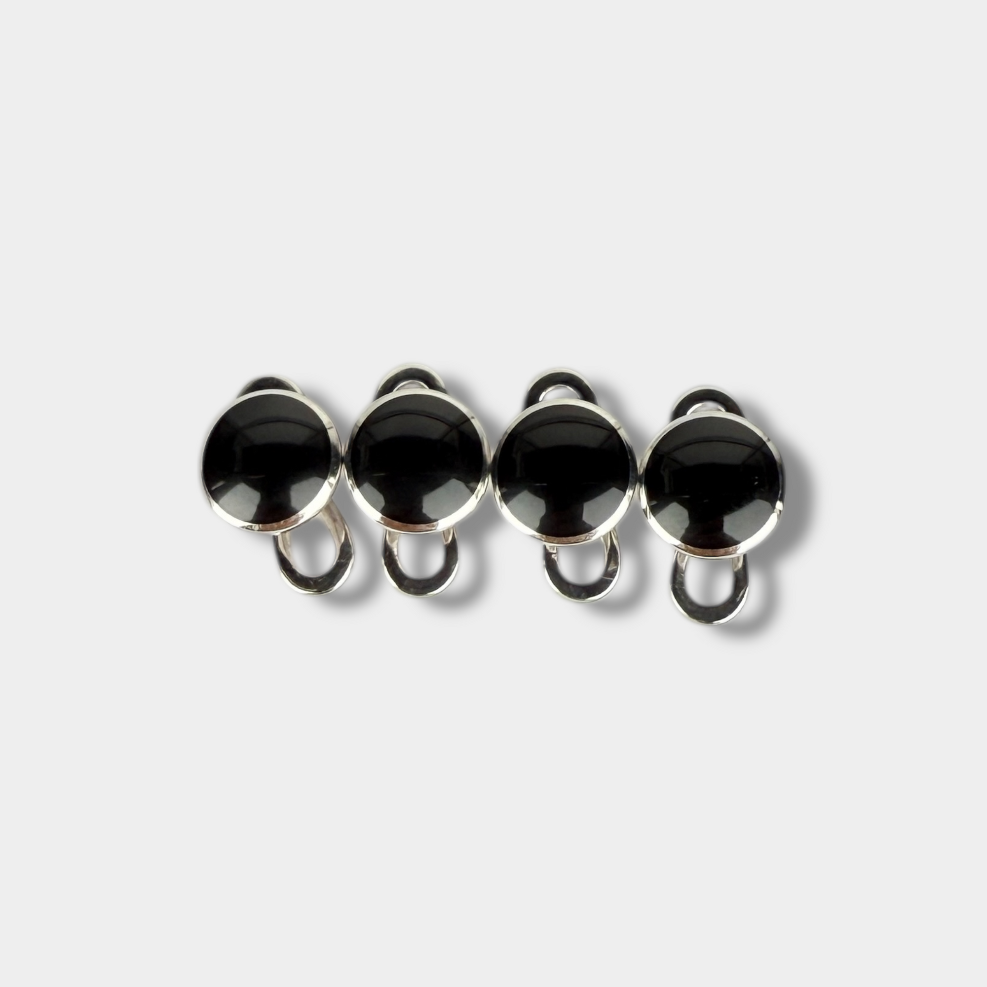 Tom Ford White Gold and Onyx Cufflinks and Shirt Studs