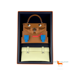 Hermès Limited Edition Gold , Bleu Zanzibar, Rose Texas  And Jaune Milton Epsom Quelle Idole Kelly Doll Picto Palladium Hardware Bag