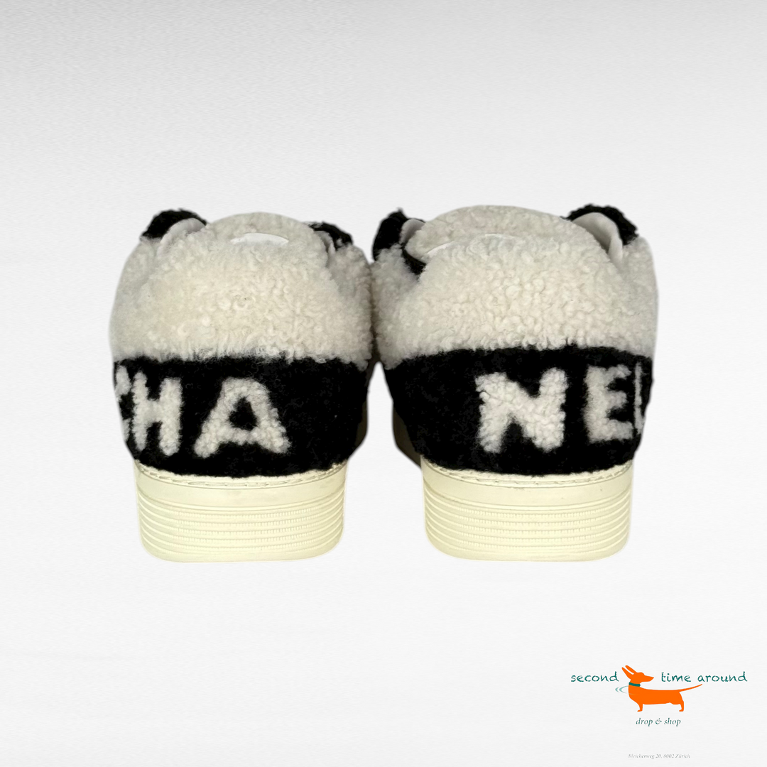 Chanel Shearling Sneaker