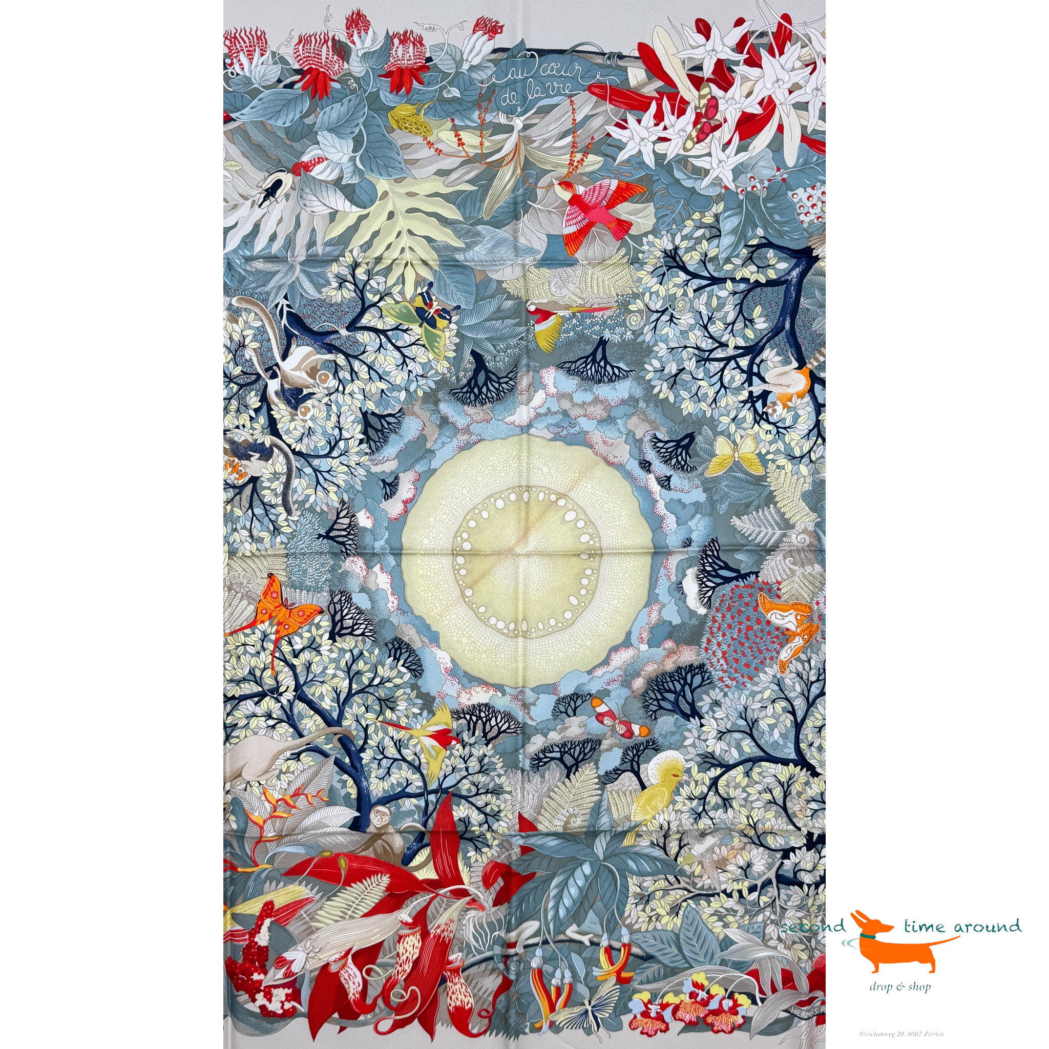 Hermes Silk Scarf Au Coeur de la Vie