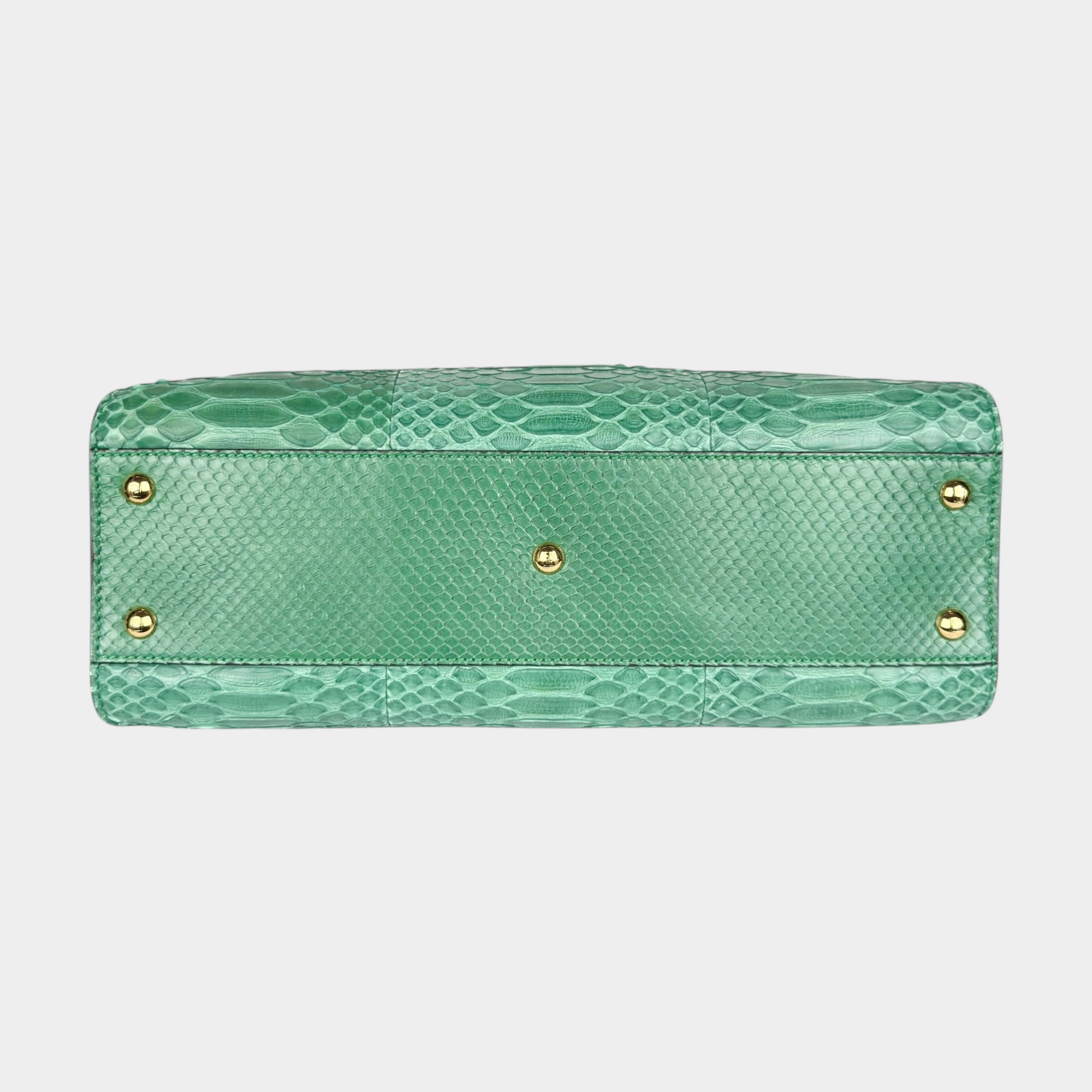 Fendi Peekaboo Mint Green Python Bag