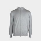 Loro Piana Zip Cardigan with Leather Trim