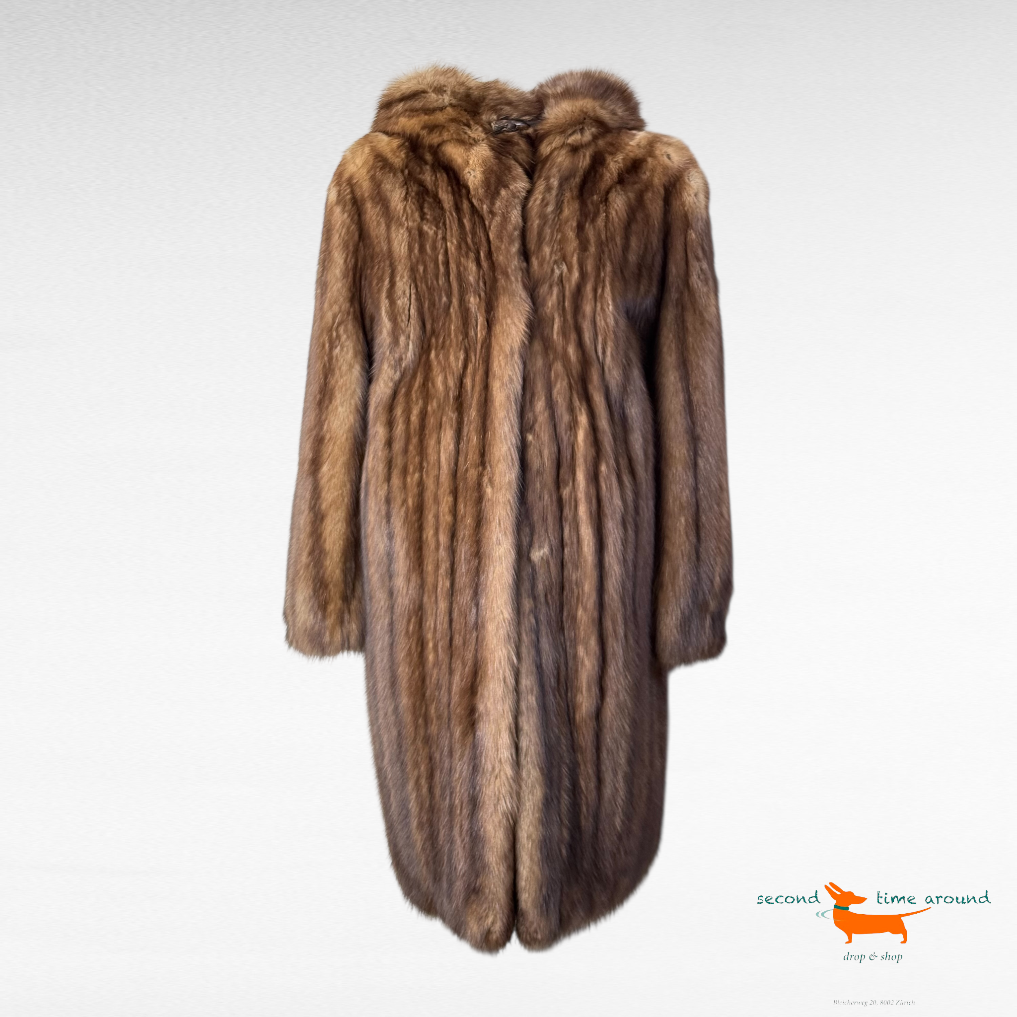 Jil Sander Hooded Sable Coat