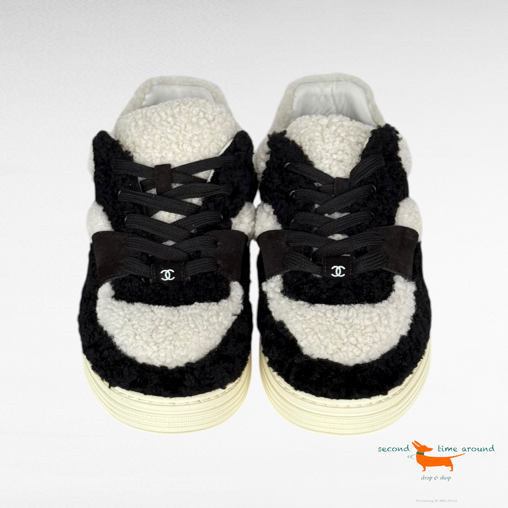 Chanel Shearling Sneaker