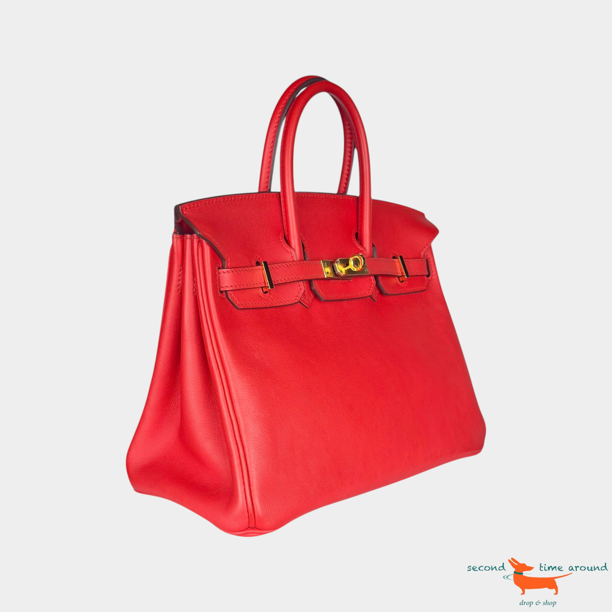 Hermes Birkin 25 Veau Swift Rouge Tomate Bag