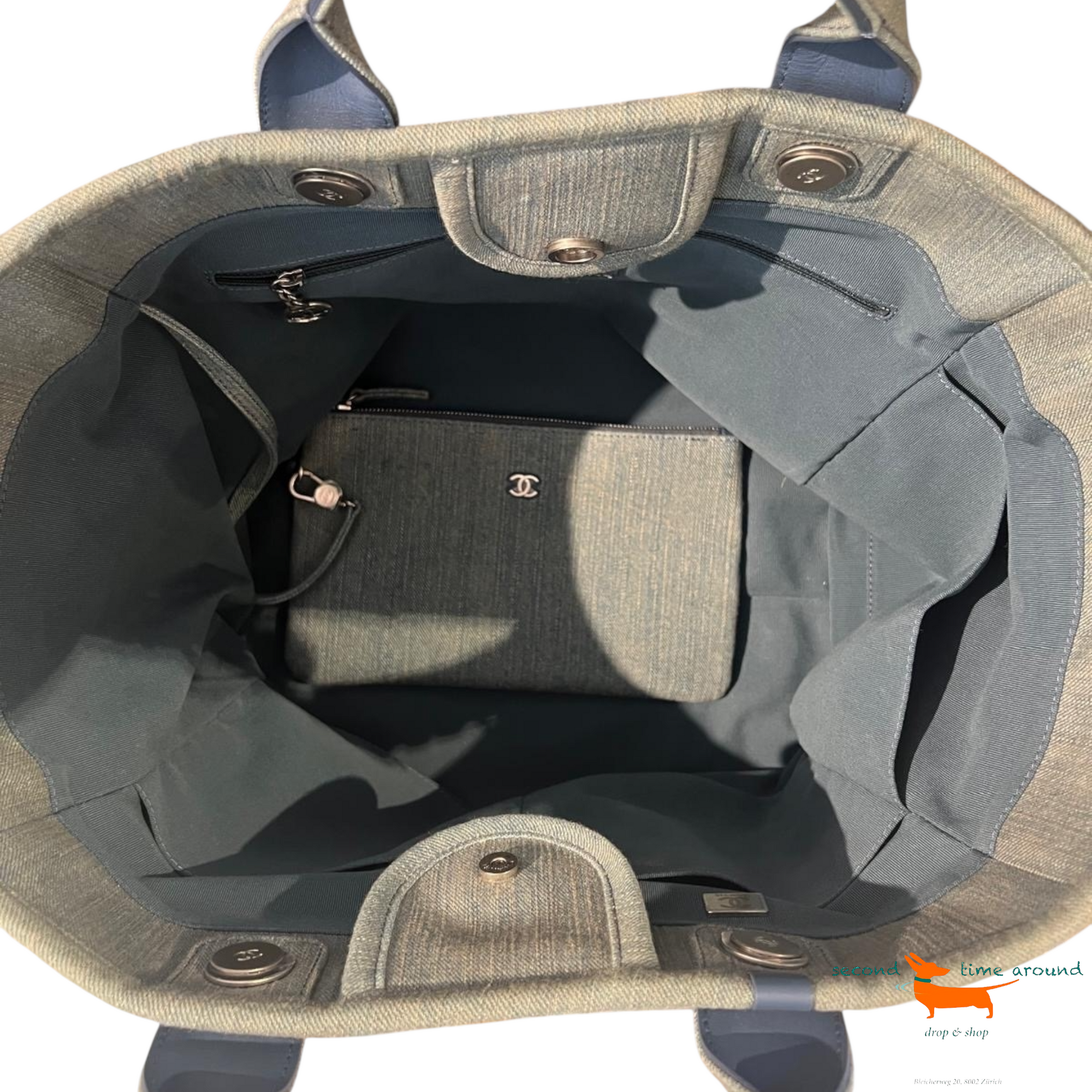 Chanel Deauville Denim Tote Bag