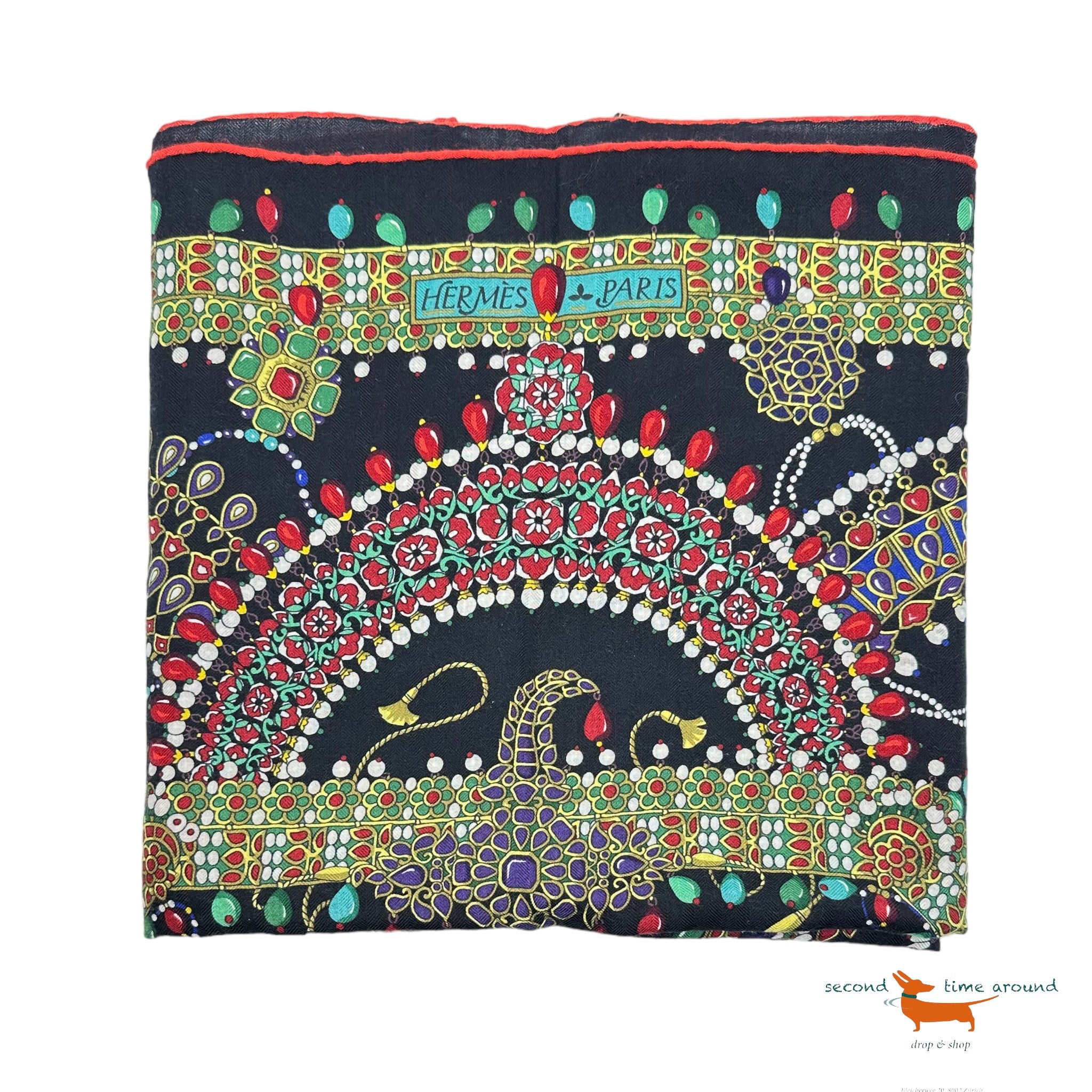 Hermes Scarf Cashmere Silk Parures des Maharajas
