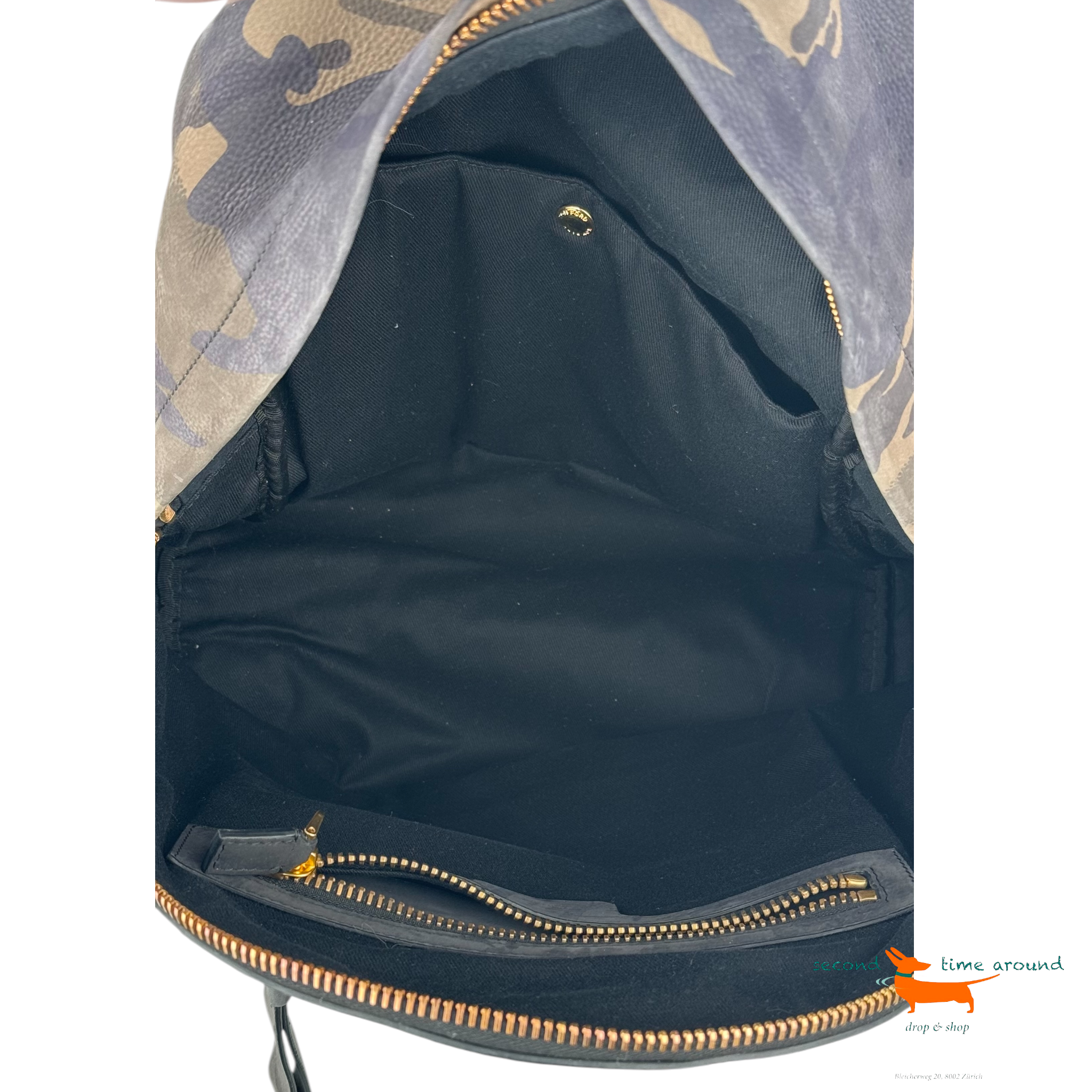 Tom Ford Leather Camouflage Big Zip Backpack