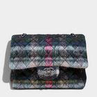 Chanel Black Multicolor Wool Tartan Paris-Edinburg Day Flap Bag