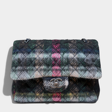 Chanel Black Multicolor Wool Tartan Paris-Edinburg Day Flap Bag