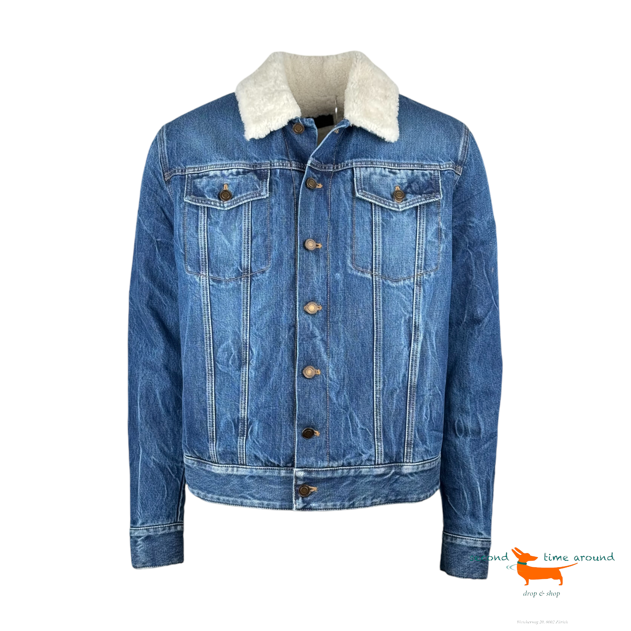 Saint Laurent  Shearling Jeans Jacket