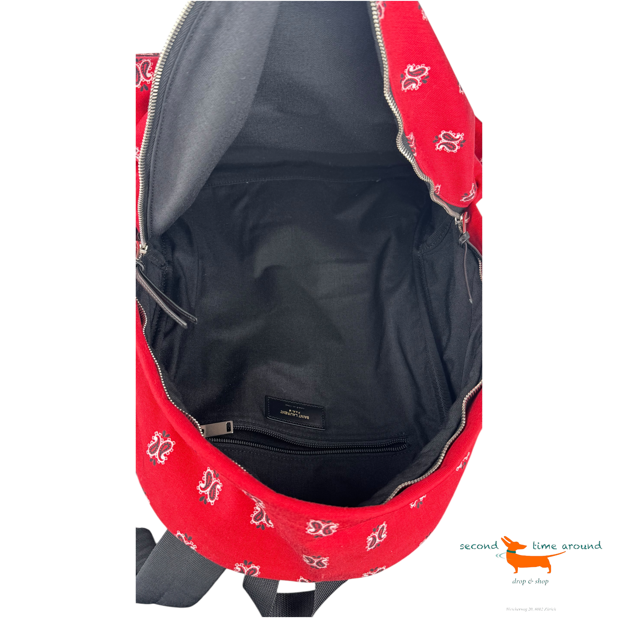 Saint Laurent Paisley Backpack