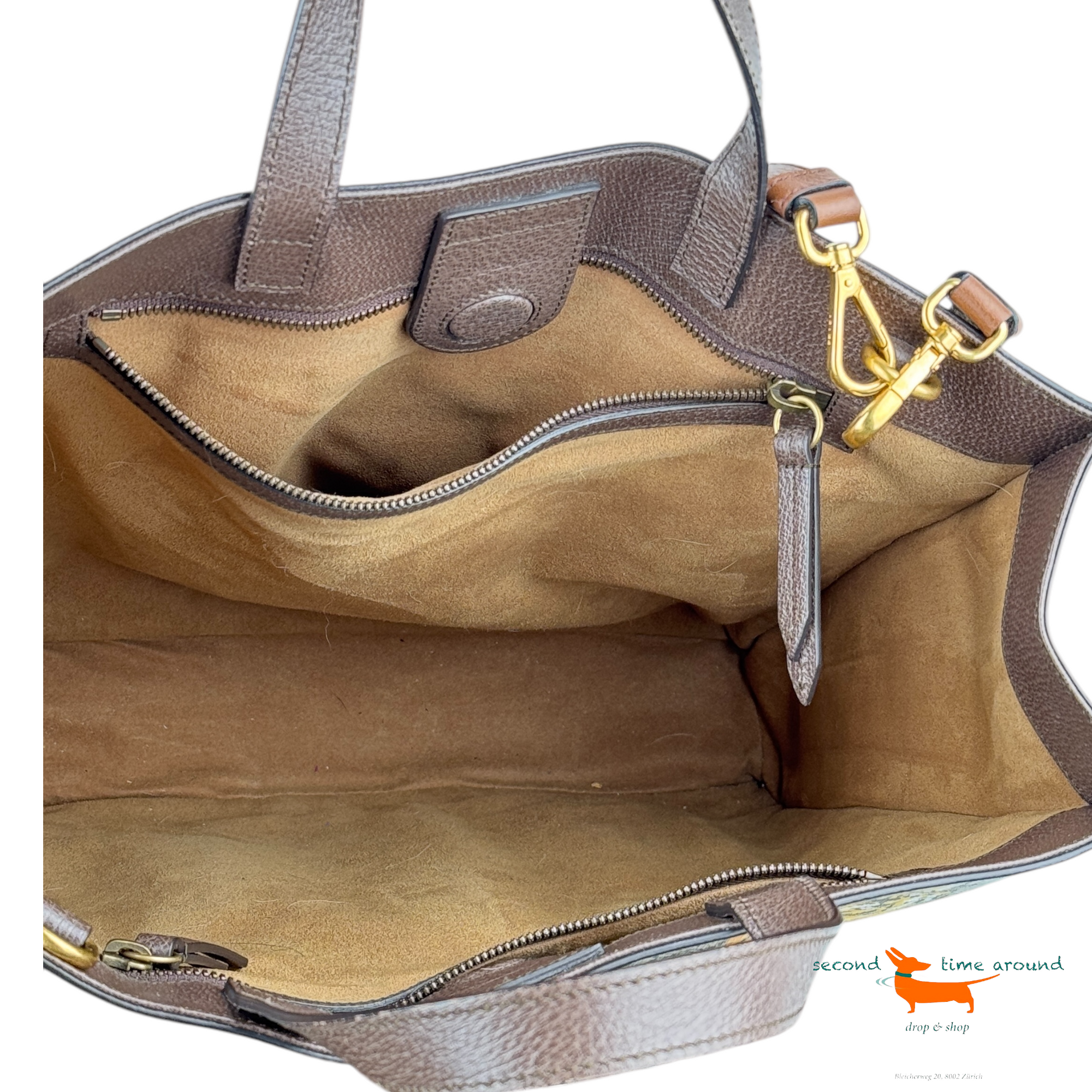 Gucci Convertible Soft Open Tote Bengal Print GG Canvas Bag