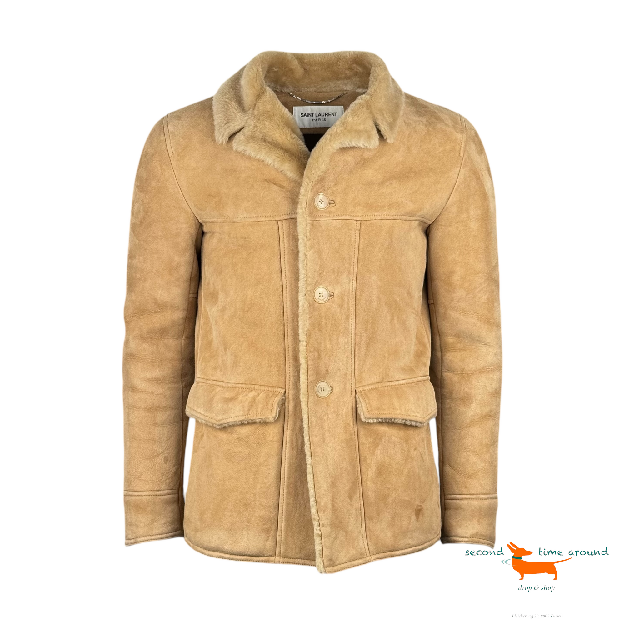 Saint Laurent Shearling Leather Jacket