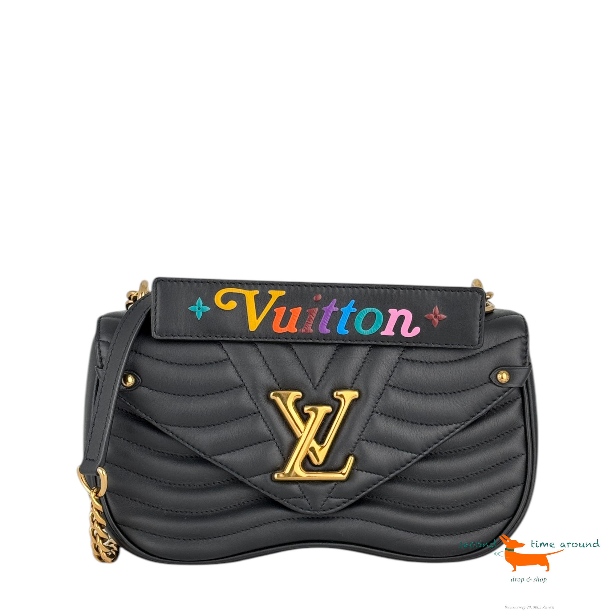 Louis Vuitton New Wave Chain Bag MM Black