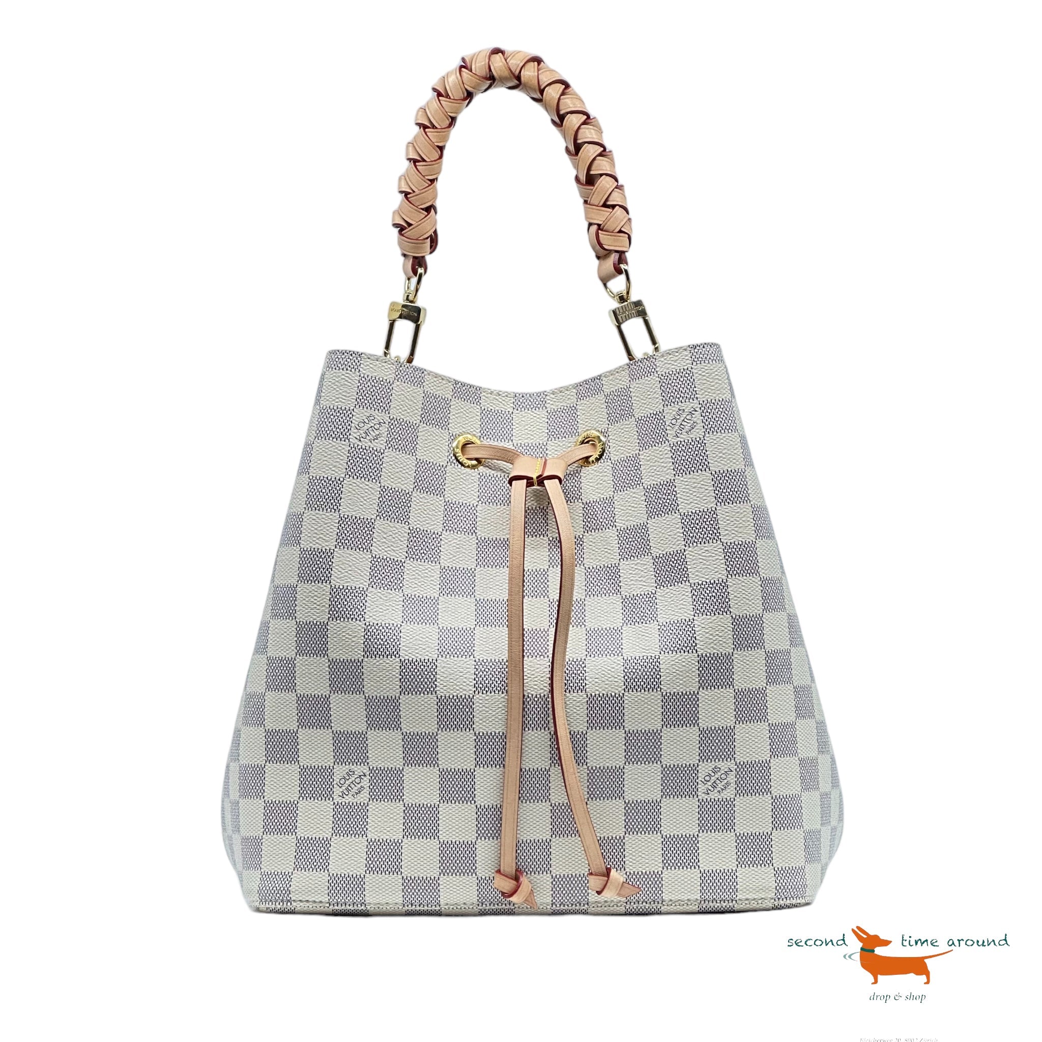 Louis Vuitton Neo Noe MM Damier Azur Canvas Bag