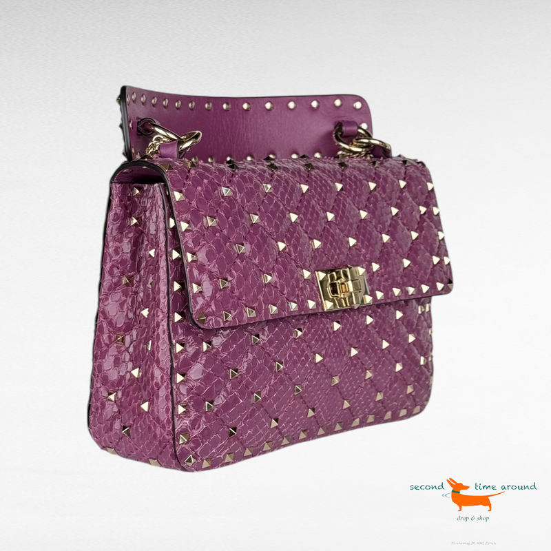 Valentino Rockstud Python Bag