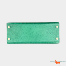 Hermes Kelly II Sellier 28 Ostrich Vert Vertigo Bag