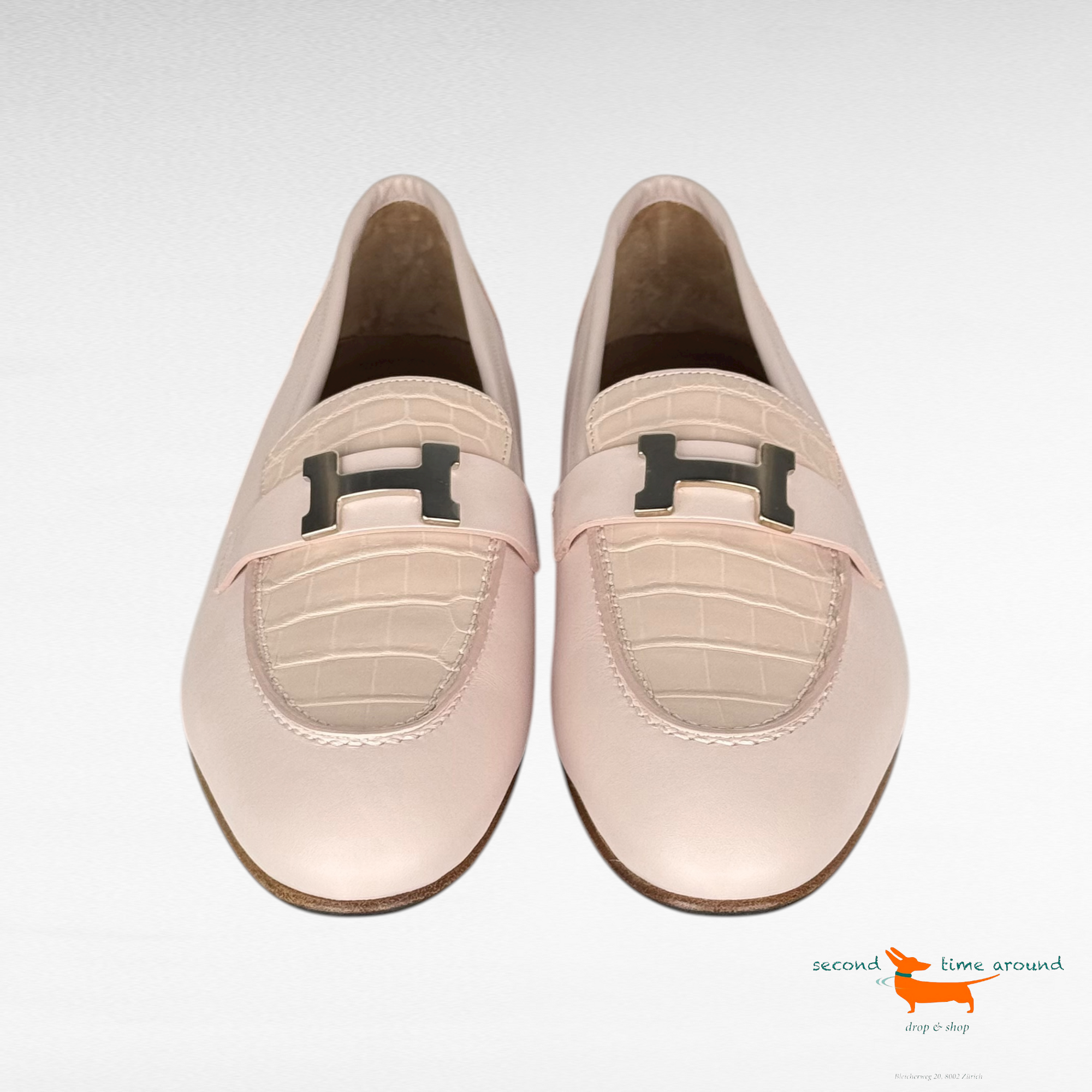 Hermes Crocodile Slipper