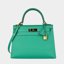 Hermes Kelly II Sellier 28 Epson Green Bag