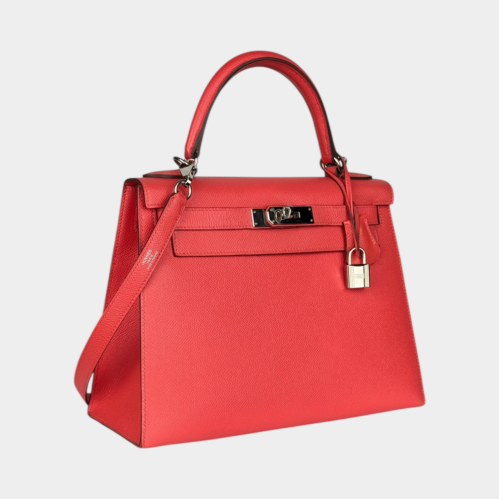 Hermes Kelly II Sellier 28 Epsom Jaipur Red Bag