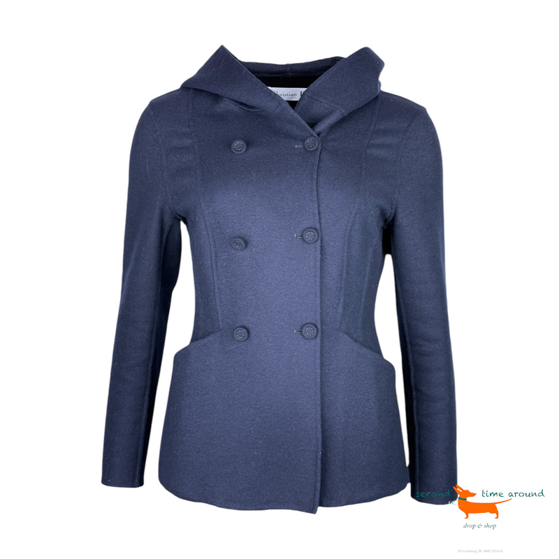Christian Dior Bar Hooded Wool Jacket in Navy