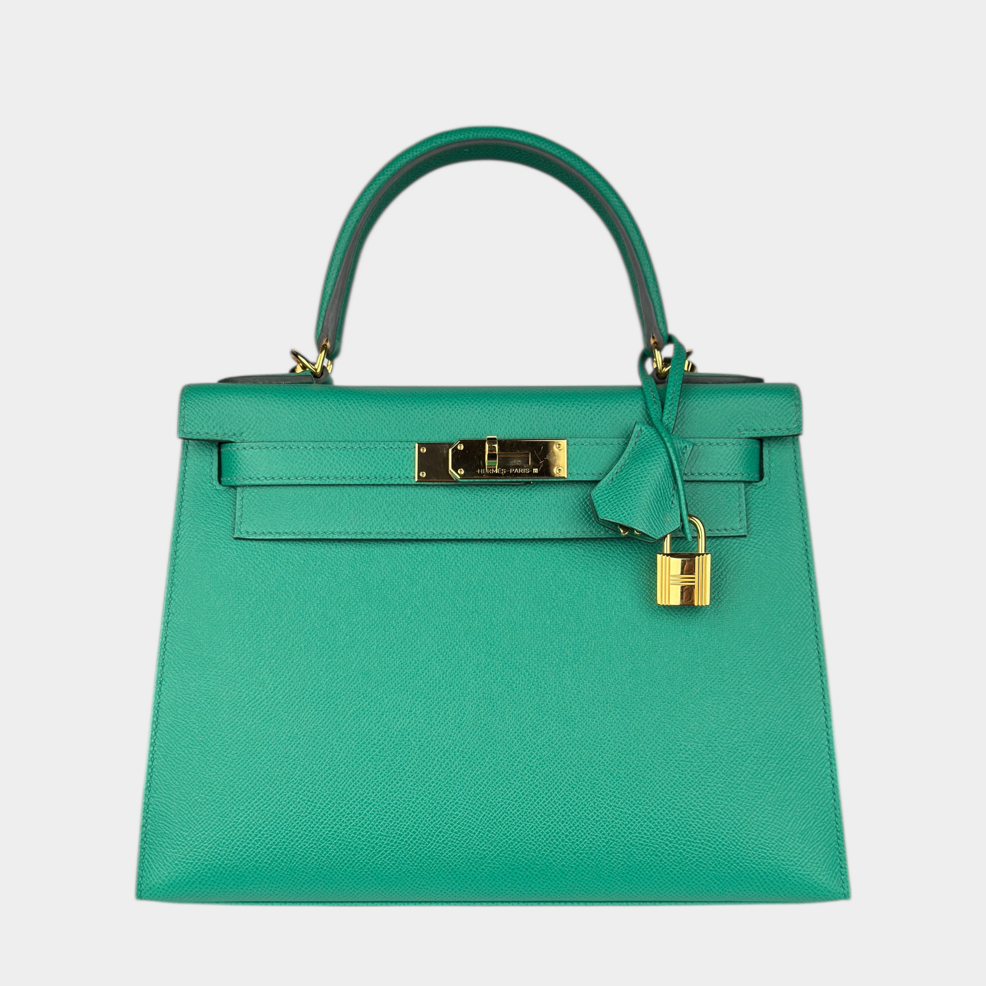 Hermes Kelly II Sellier 28 Epson Green Bag