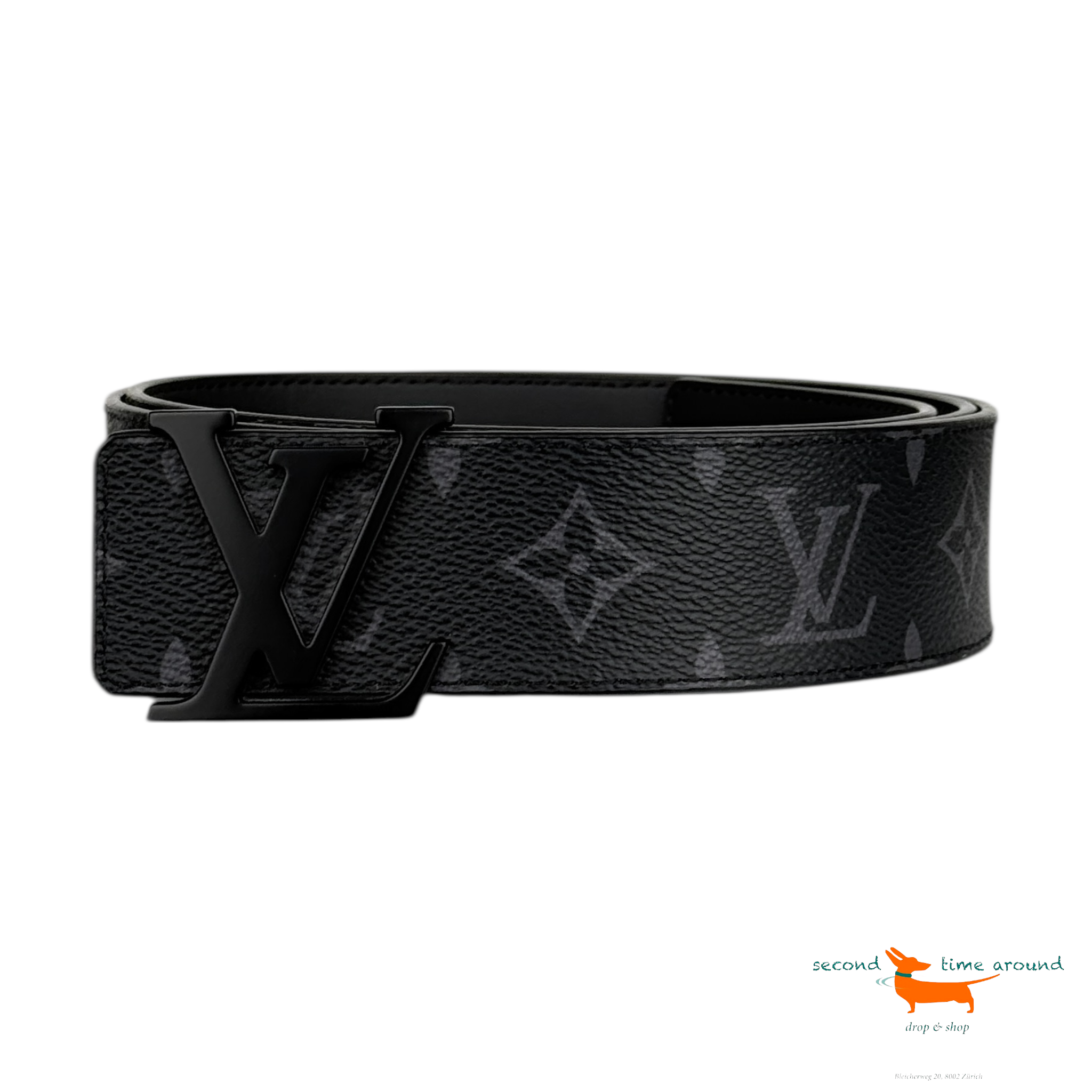 Louis Vuitton LV Initiales Reversible Belt Monogram Eclipse Taiga 40MM